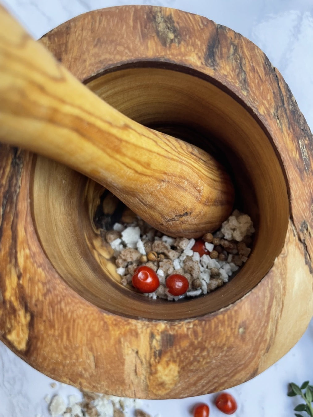 Handcrafted Olive Wood Grinder