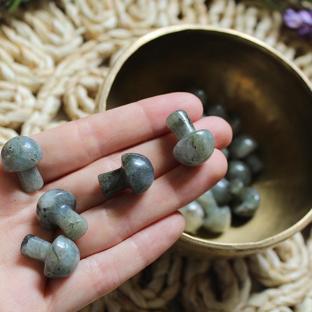 Labradorite Mini Crystal Mushrooms